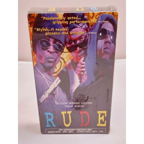 BRAND NEW Rude (VHS, 1996) Maurice Dean Wint RARE Sealed OOP
